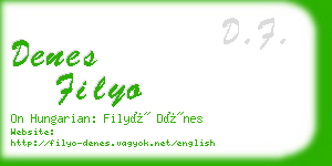 denes filyo business card